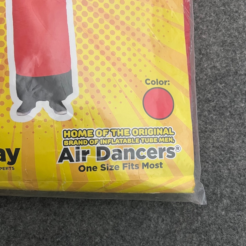 AIR DANCERS Inflatable Tube Man Halloween Costume RED NWT LookOurWay - Picture 2 of 6